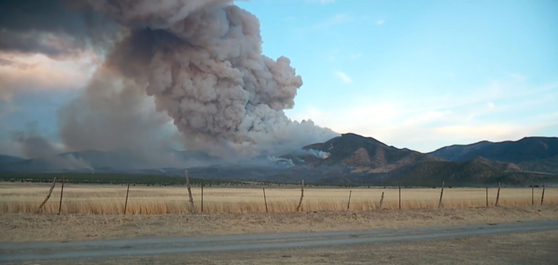 요세미티 국립공원에서 발생한 산불이 건조한 날씨 속 거센 바람을 타고 세코이아 숲을 위협하고 있다.  [CBS 캡처]