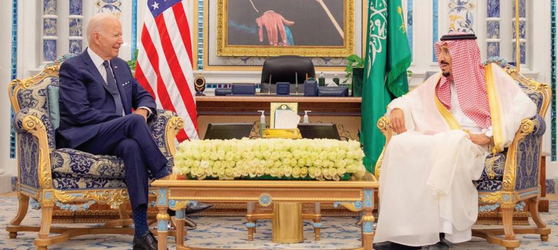 조 바이든 대통령, 사우디 방문해 석유 증산 설득