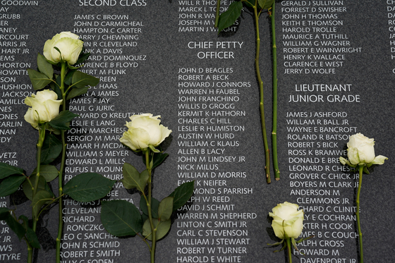 People visit the Korean War Veterans Memorial in Washington, U.S., July 26, 2022. REUTERS/Elizabeth Frantz