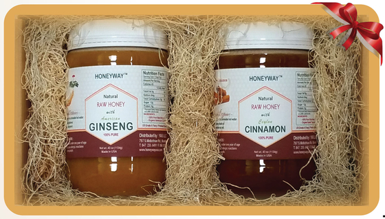 허니웨이의 인기 제품 중 하나인 약용생꿀 세트. 허니웨이는 연말연시 선물 이벤트 기간 동안 건강에 좋은 꿀차를 즐기는 데 적합한 최고 품질의 허니웨이 꿀 제품을 할인 판매한다. [사진 허니웨이]