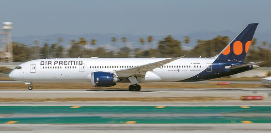 에어프레미아의 보잉 787-9 차세대 여객기가 LA국제공항을 이륙하고 있다. 박낙희 기자 
