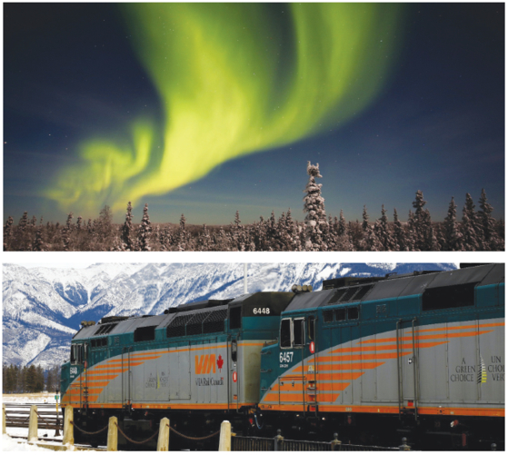 '설국열차'에 몸을 싣고 캐나다 록키산맥을 달리면 환상적인 빛의 마술쇼가 펼쳐지는 옐로나이프에 당도한다. 