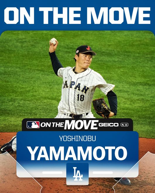 LA 다저스와 계약한 야마모토 요시노부. /MLB.com SNS