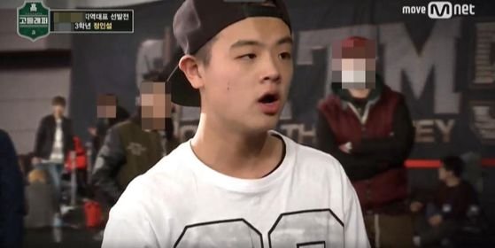 2017년 고등래퍼 출연 당시 정인설. 사진 Mnet 고등래퍼 캡처