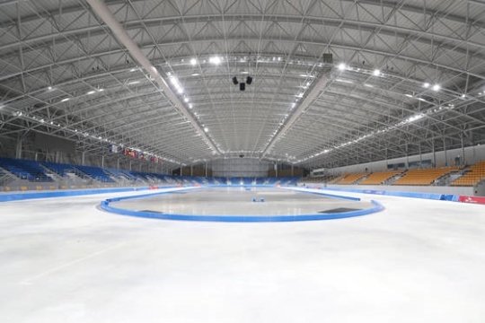 2018 평창겨울올림픽 스피드스케이팅 경기장 내부 모습. [중앙포토]