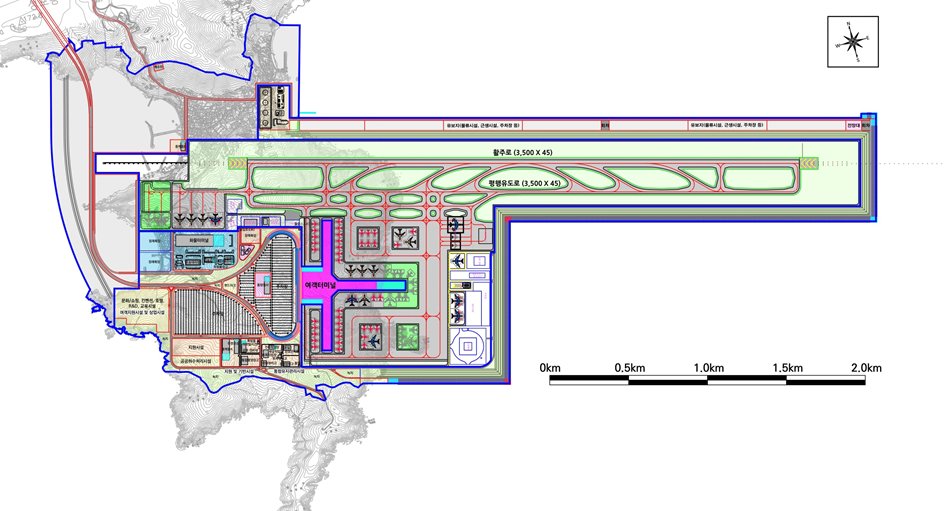 가덕도신공항 시설배치 평면도. 자료 국토교통부