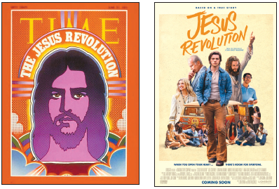 당시 '예수 운동'의 현상을 담은 1971년 6월21일자 타임지 표지(사진 왼쪽)와 영화 '예수 혁명' 포스터. 