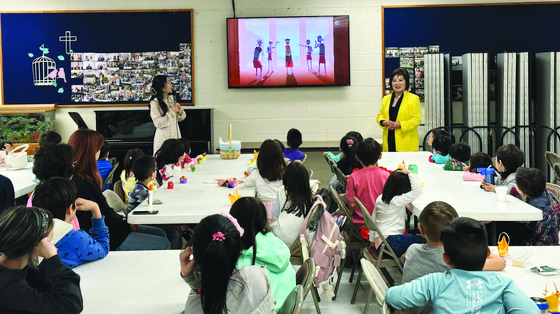 맥클린 한국학교에서 부활절 특별수업이 진행되고 있다
