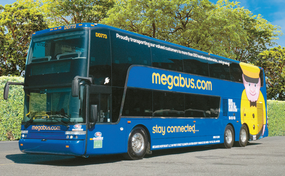 1달러 요금으로 유명한 메가버스가 15일부터 가주 7개 도시를 운행한다. [메가버스 제공]