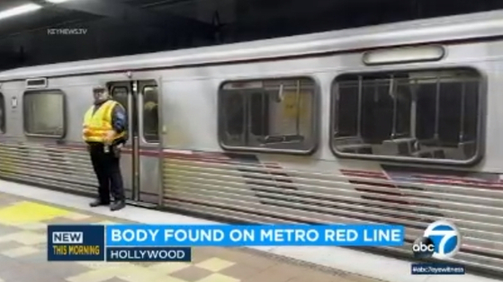 메트로 레드 라인 전철 안에서 9일 밤 시신이 발견됐다. [ABC7 뉴스]