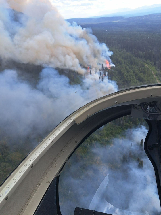 BC산불방재청(BC Wildfire Service)의 도니 크릭 산불 관련 FACEBOOK 사진