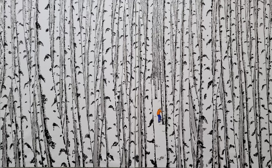 추니 박 작품 'A walk in the birch forest'