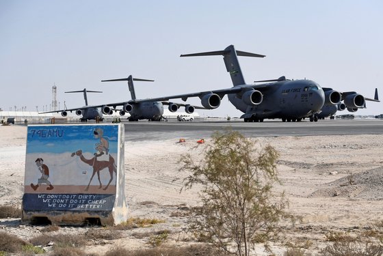 중동 최대 규모의 미군기지인 카타르 알우데이드 공군기지. 로이터=연합뉴스 