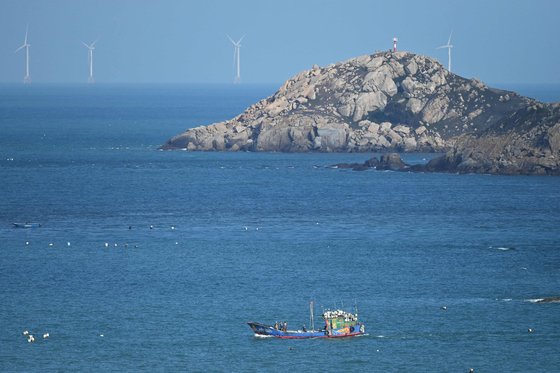 지난 14일 대만과 인접한 중국 푸젠성 핑탄섬 인근의 모습. AFP=연합뉴스