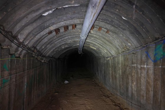 가자지구의 지하터널. AFP=연합뉴스