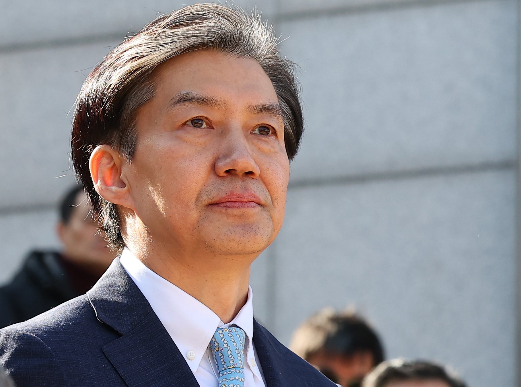 조국 전 법무부 장관이 13일 부산 민주공원에서 기자회견을 열고 신당창당을 선언하고 있다. 연합뉴스