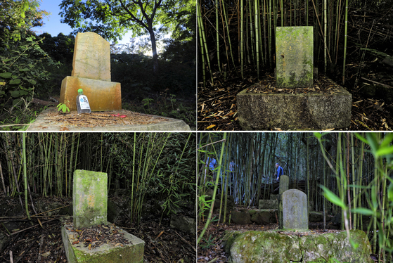 대나무숲 안으로 걸어 들어가면 숨겨져 있던 한인들의 무덤이 두서없이 나타난다.