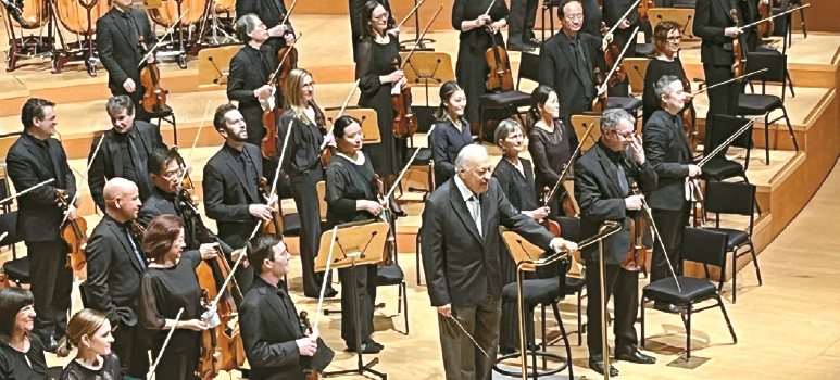 지난해 12월 LA 필의 전설적인 거장 주빈 메타가 지휘한 베토벤 교향곡 3번과 6번 연주회 장면.