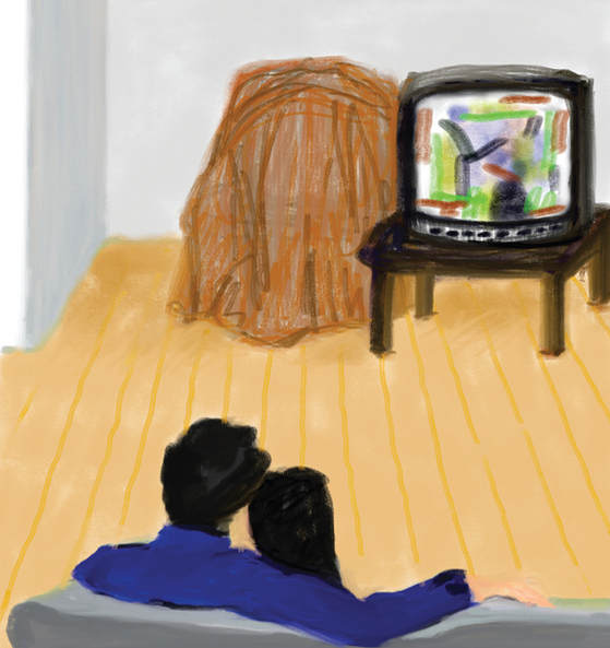 Television stories, 2024, digital painting.