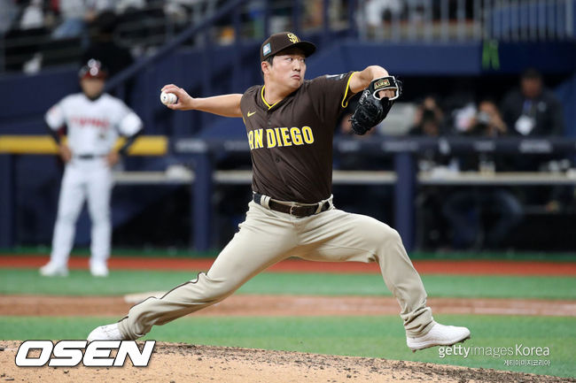 [사진] 샌디에이고 시절 고우석. ⓒGettyimages(무단전재 및 재배포 금지)