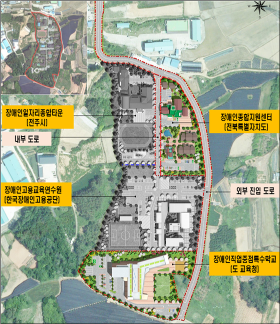 옛 전주자림복지재단 부지 활용 계획. 사진 전북특별자치도