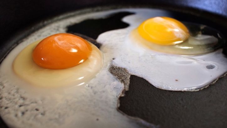 The yolk of the egg holds the most cholesterol, which is what can make overconsumption unhealthy. [Source: Pete Rodman/Gillette News Record via Associated Press]