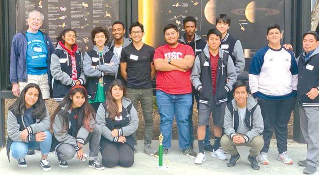 Los Angeles High School Robotics team at the JPL Invention Challenge&#60419; [Source: Author Ruleon Lee]