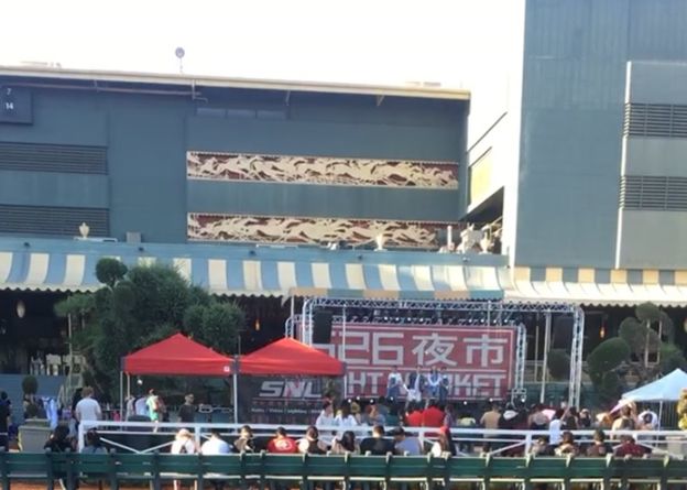 The stage at 626 showcased local talents, such as Kpop performances, or traditional dances. [Source: Author, Hannah Sung]