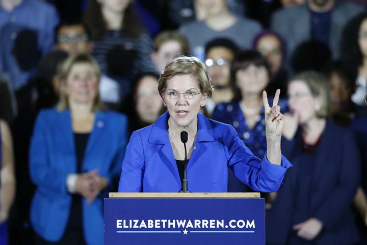 Senator Elizabeth Warren is also one of the many candidates lined up for the 2020 election against Trump.[Source: Associated Press, Michael Dwyer]