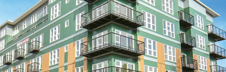 LA시가 저소득층과 중산층을 위한 초소형 아파트 건설에 나설지 주목된다. 길 세디요 시의원이 관련 조례안을 제출했다. 사진은 시애틀의 한 초소형 아파트 건물 외관이다. [중앙포토]