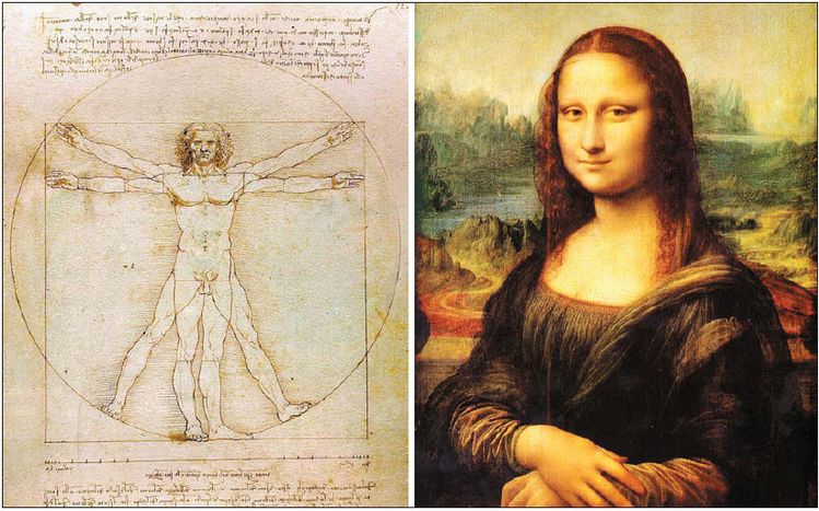 레오나르도 다빈치의 천재성은 치열한 관찰의 결과였다. 대표작인 드로잉 '비트루비우스 인간'과 유화 '모나리자' [사진 아르테]