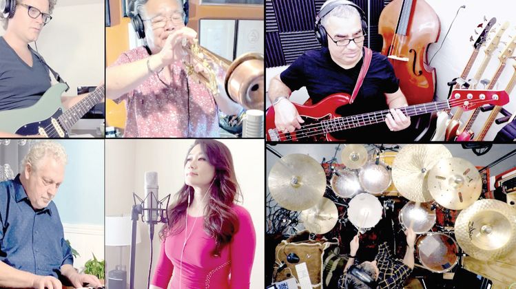 지난 28일, LA한국문화원 ‘온라인 재즈 콘서트’를 통해 음악가들이 강원도 민요 ‘한오백년’을 공연하는 모습. [LA한국문화원 제공]