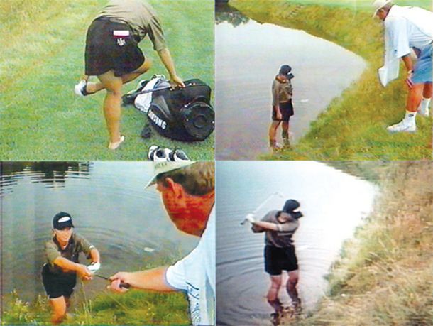 1998년 US여자오픈에서 맨발의 투혼을 보여준 박세리. [중앙포토]