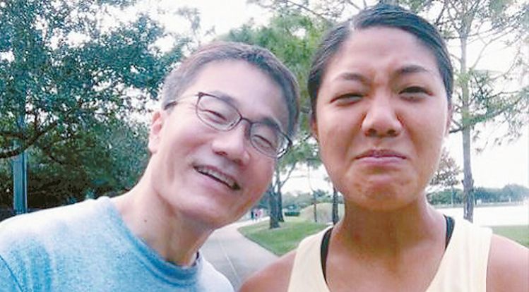 한국계 미국인 테니스 선수 크리스티 안(오른쪽)과 아버지. [크리스티 SNS]