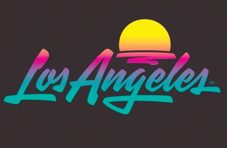 LA관광청이 80년대 분위기를 물씬 풍기는 새 로고를 공개했다. [LA관광청]