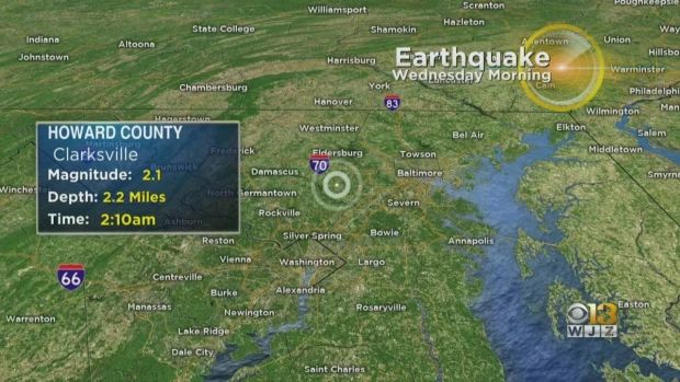 CBS 볼티모어지사가 전한 지진 뉴스