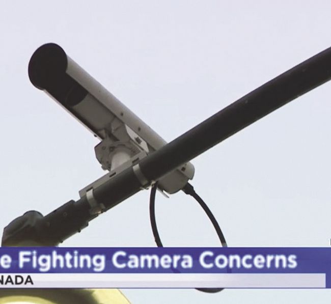 라카냐다에 설치된 감시카메라. [KCAL9 뉴스 화면]