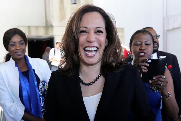 U.S. Senator Kamala Harris of California announced her candidacy for the presidential election of 2020. Source: Associated Press, Lynne Sladky