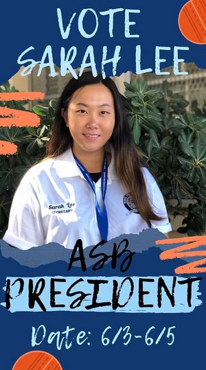 Despite the chaos, ASB president candidate Sarah Lee encourages students to vote by utilizing social media and sharing her virtual flyers!  [Source: Sarah Lee]