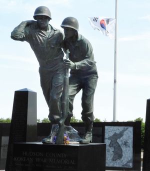 뉴저지주 허드슨카운티 저지시티에 위치한 한국전쟁 참전용사 기념비.