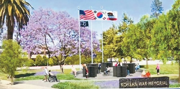 한국전 참전 미군 용사 기념비의 완공 후 가상도.  [건립위 제공]