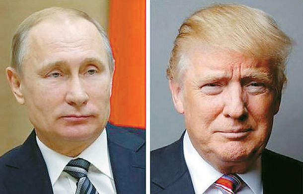 푸틴 러시아 대통령(왼쪽)과 트럼프 미국 대통령. 