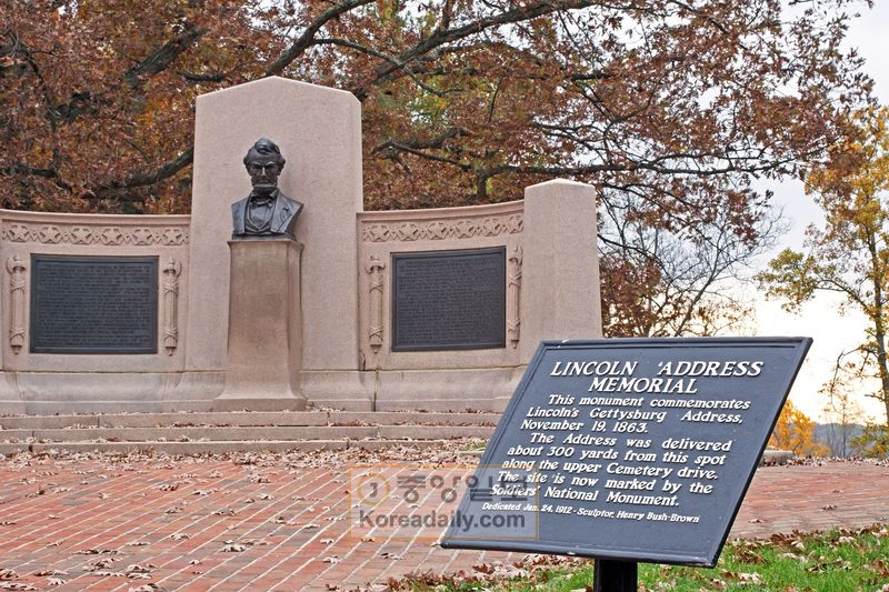 전투 4개월 뒤 링컨 대통령이 이곳을 찾아 그 유명한 ‘국민의, 국민에 의한, 국민을 위한’ 세 마디 연설을 했다. [중앙포토]