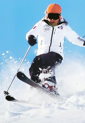 스위스 세인트 모리츠에 눈이  많이 내려 파우더 스키를 즐길 수 있었다.  