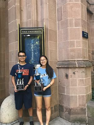 Allison Moon and Bobby Diaz won second place at the National Yale Invitational Public Forum Tournament in the Junior Varsity Division this fall.  