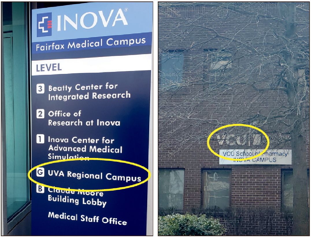 이노바병원 곳곳에는 UVA와 VCU의 영향력을 확인할 수 있다.
