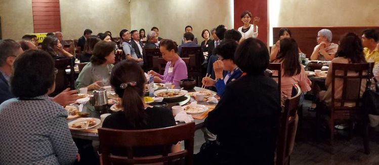 지난 19일 열린 펀드레이징 행사에서 영 김 후보가 감사 인사를 하고 있다. [영 김 선거캠프 제공]